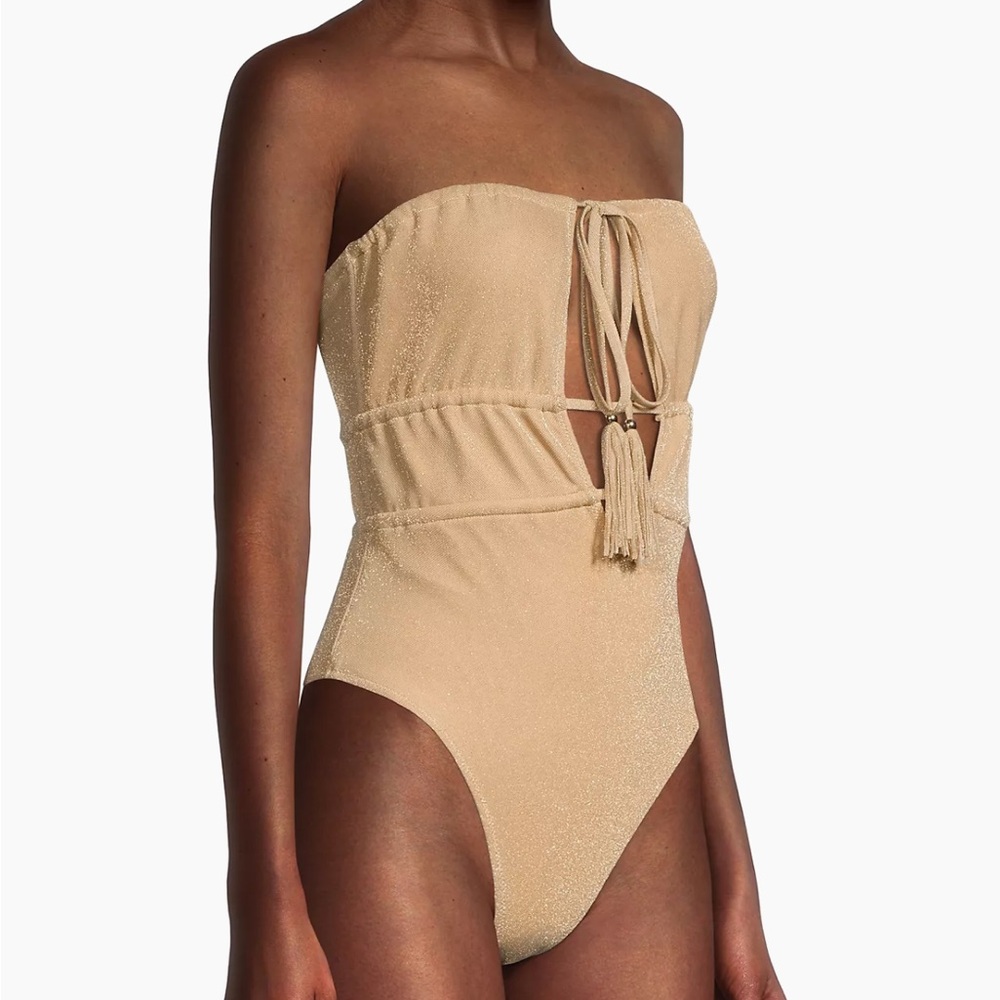 Ramy Brook Marta Glittery One-Piece Swimsuit